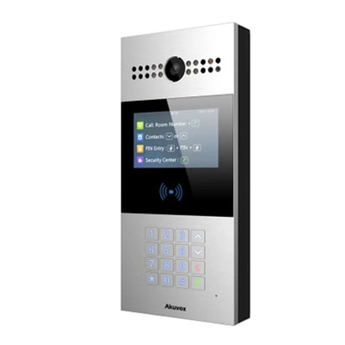 IP-відеопанель багатоабонентська 2Mp Akuvox R28A з екраном 4.3" та зчитувачем EM-Marine / Mifare / NFC