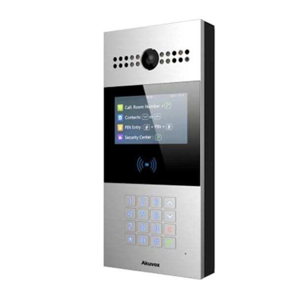 IP-відеопанель багатоабонентська 2Mp Akuvox R28A з екраном 4.3" та зчитувачем EM-Marine / Mifare / NFC