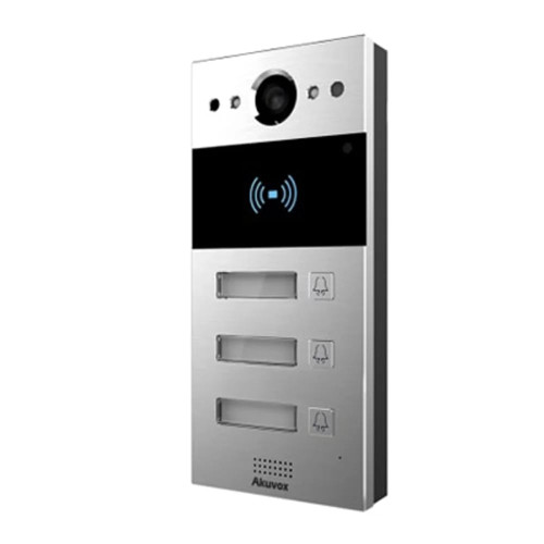 IP-відеопанель на 3 абоненти 2Mp Akuvox R20B SIP зі зчитувачем EM-Marine / Mifare / NFC