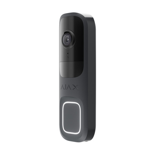 Відеодзвінок з WiFi 4Mp Ajax DoorBell Graphite із вбудованим штучним інтелектом та ІЧ датчиком руху