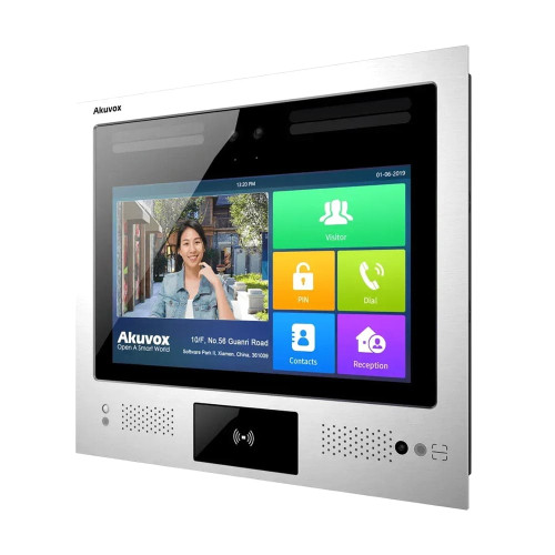 IP-відеопанель багатоабонентська 2Mp Akuvox X916S з екраном 13", розпізнаванням облич та зчитувачем EM-Marine / Mifare / NFC / BLE / QR