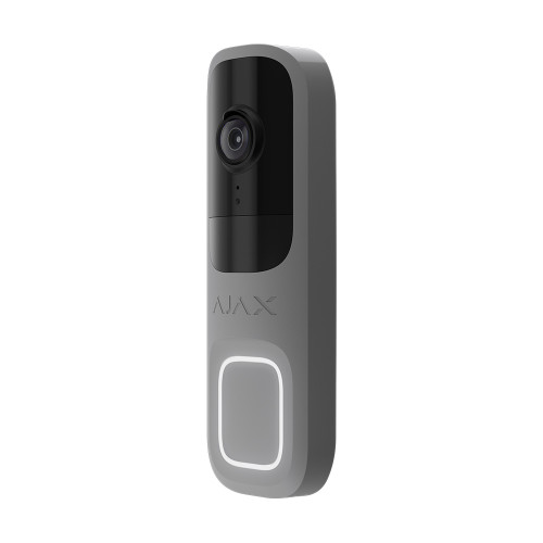 Відеодзвінок з WiFi 4Mp Ajax DoorBell Gray із вбудованим штучним інтелектом та ІЧ датчиком руху