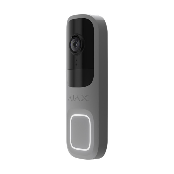 Відеодзвінок з WiFi 4Mp Ajax DoorBell Gray із вбудованим штучним інтелектом та ІЧ датчиком руху