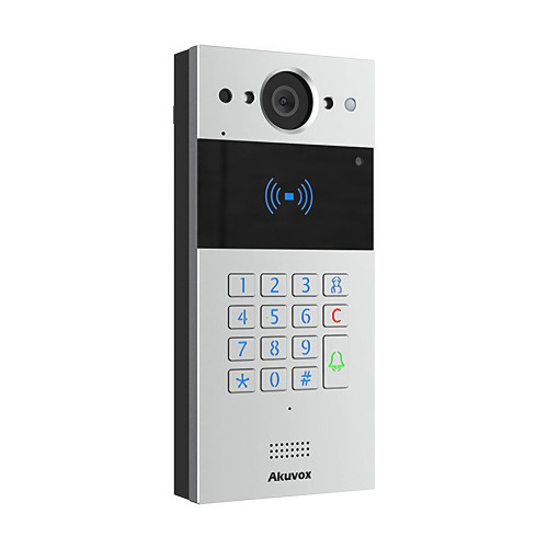 IP-відеопанель багатоабонентська 2Mp Akuvox R20K Silver зі зчитувачем EM-Marine / Mifare / NFC