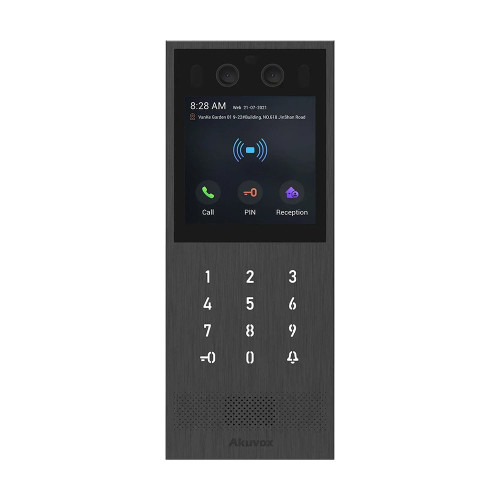 IP-відеопанель багатоабонентська 2Mp Akuvox X912S з екраном 4", розпізнаванням облич та зчитувачем EM-Marine / Mifare / NFC / BLE / QR