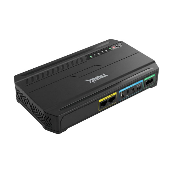 Джерело безперебійного живлення DC UPS Trinix TRX-MUPS-1848 Type-C (24000mAh LiFePo4) 5V/9V/12V/48V/PoE, LiFePo4 4*6Ah, для роутера і медіаконвертера