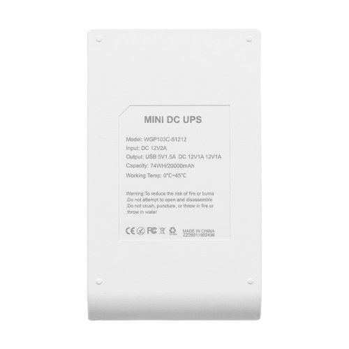 Джерело безперебійного живлення Mini UPS WGP UPS103C 20000mAh 5V/12V/12V, Li-ion 4*5Ah, для роутера та оптичного терміналу