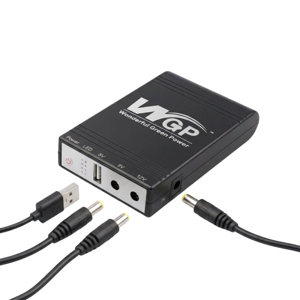 Джерело безперебійного живлення Mini UPS WGP UPS1032 10400mAh 5V/9V/12V, Li-ion 4*2.6Ah, для роутера та оптичного терміналу