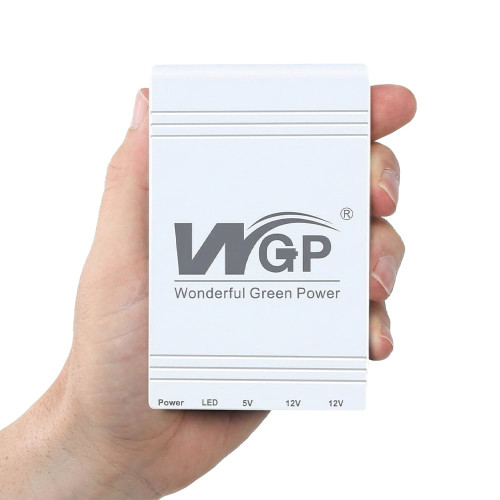 Джерело безперебійного живлення Mini UPS WGP UPS103C 16000mAh 5V/12V/12V, Li-ion 4*4Ah, для роутера і медіаконвертера