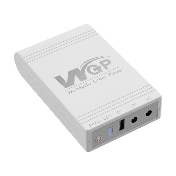 Джерело безперебійного живлення з блоком живлення Mini UPS WGP UPS103C Quick Charge 20000mAh 5V/12V/12V, Li-ion 4*5Ah, для роутера та оптичного терміналу