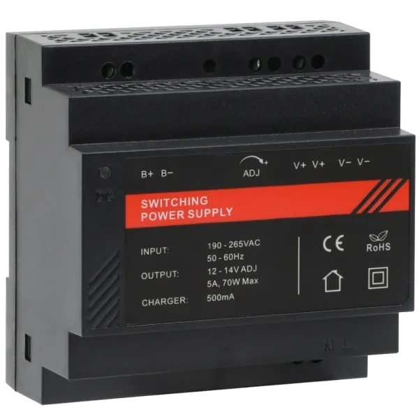 Блок живлення на DIN рейку DR12060-02B 12V/5A